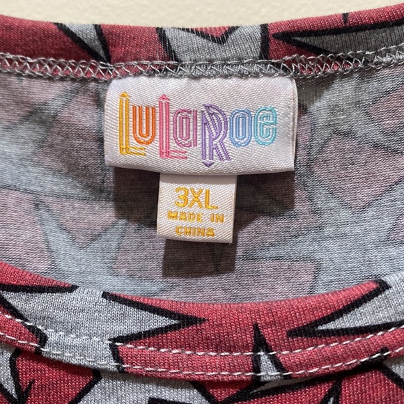 ⭐️Stars⭐️ LuLaRoe Sz:3XL “Julia” Grey/Red Dress, Excellent Condition, Never Worn - Picture 2 of 5